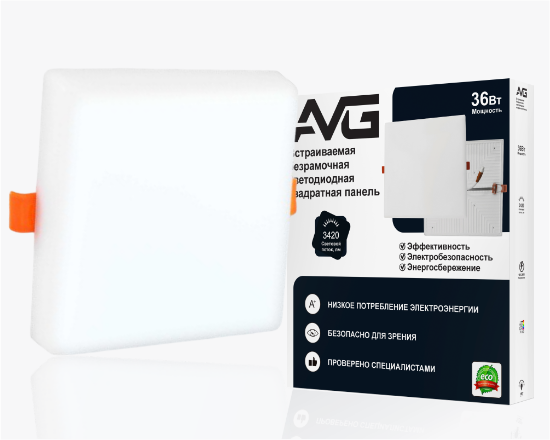 Led պանել քառակուսի առանց շրջանակ 36W-6K (W)  (20) - ի նկար